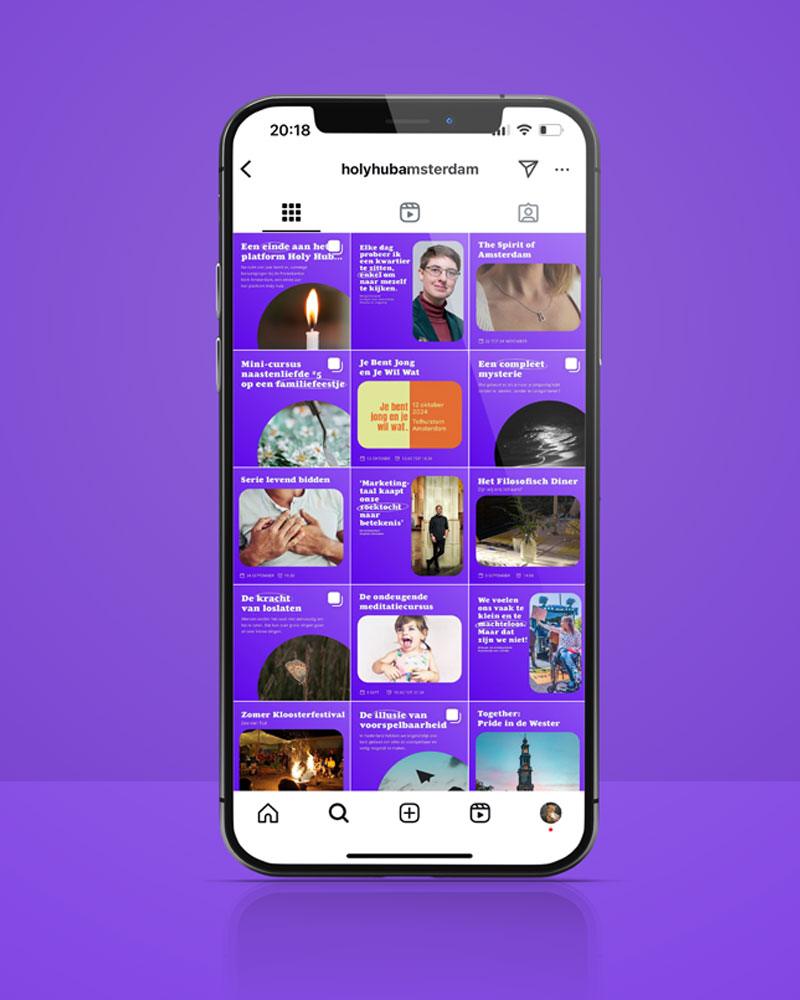 Sociale media feed HolyHub Amsterdam